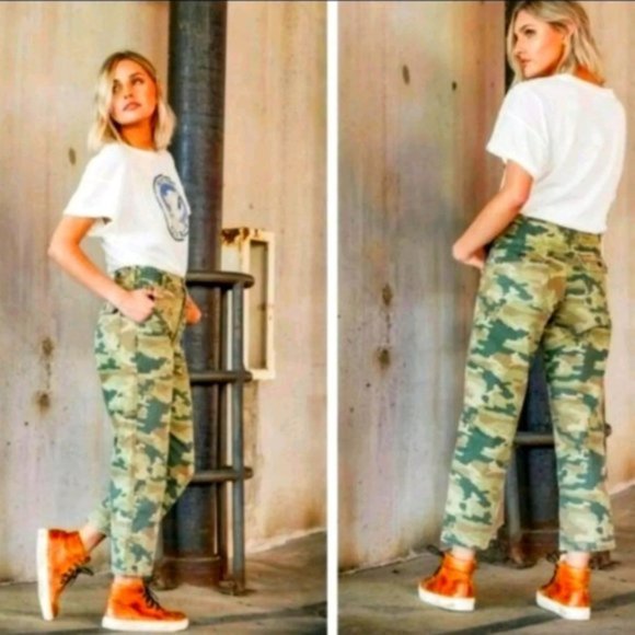 Free People High Rise Camo Pants 28 NWT - Picture 5 of 6